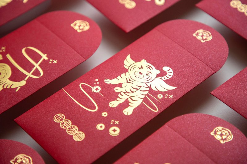 虎年限定/虎年烫金红包袋 - 红包/春联 - 纸 红色