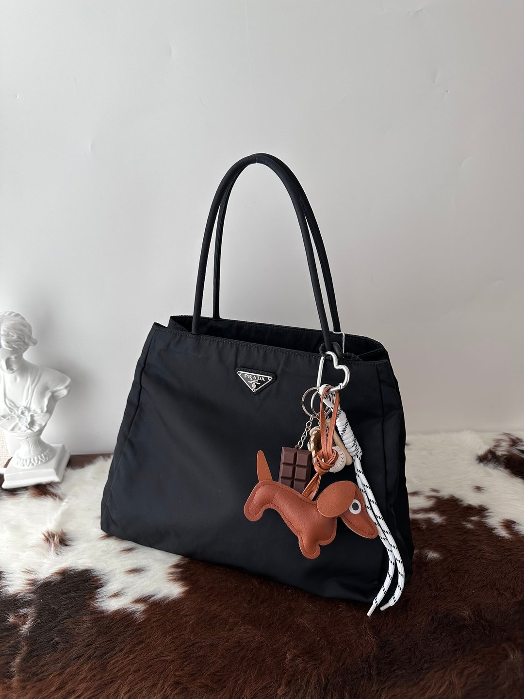 中古包 Prada 普拉达 黑色 Nylon 小号托特包 - 手提包/手提袋 - 尼龙 黑色