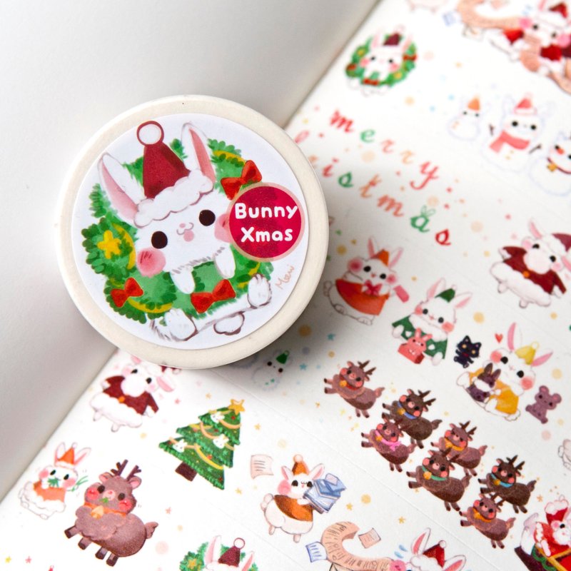 纸胶带_Xmas bunny--圣诞兔兔 - 纸胶带 - 纸 红色