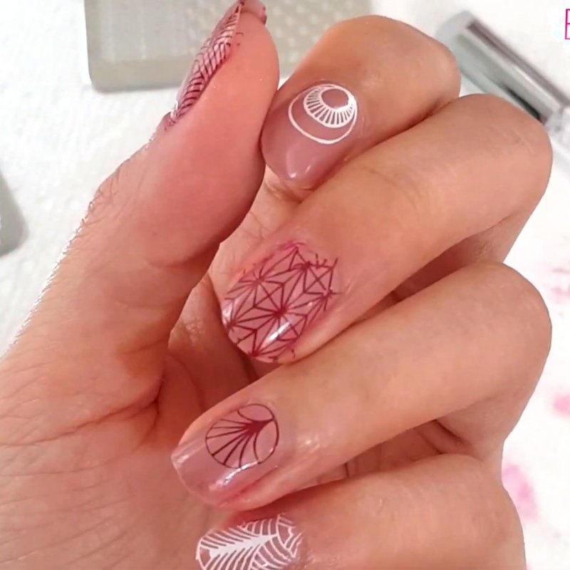 BEnails美甲转印钢板 金色面纱(小方版)FS10美甲印花板 指甲彩绘 - 指甲油/指甲贴 - 不锈钢 银色