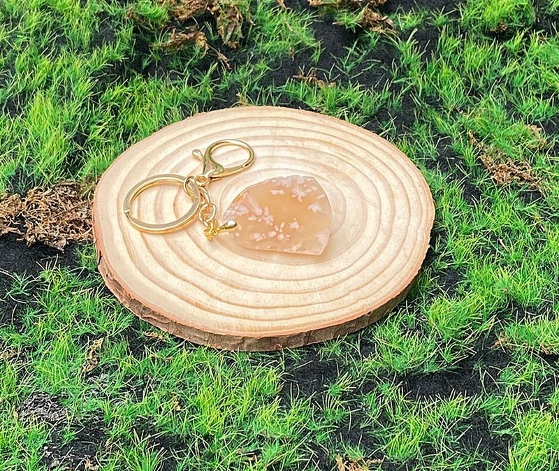 樱花玛瑙 |天然风景原石 | 钥匙圈 | 旺姻缘 旺人缘 | 快速出货 - 钥匙链/钥匙包 - 水晶 多色