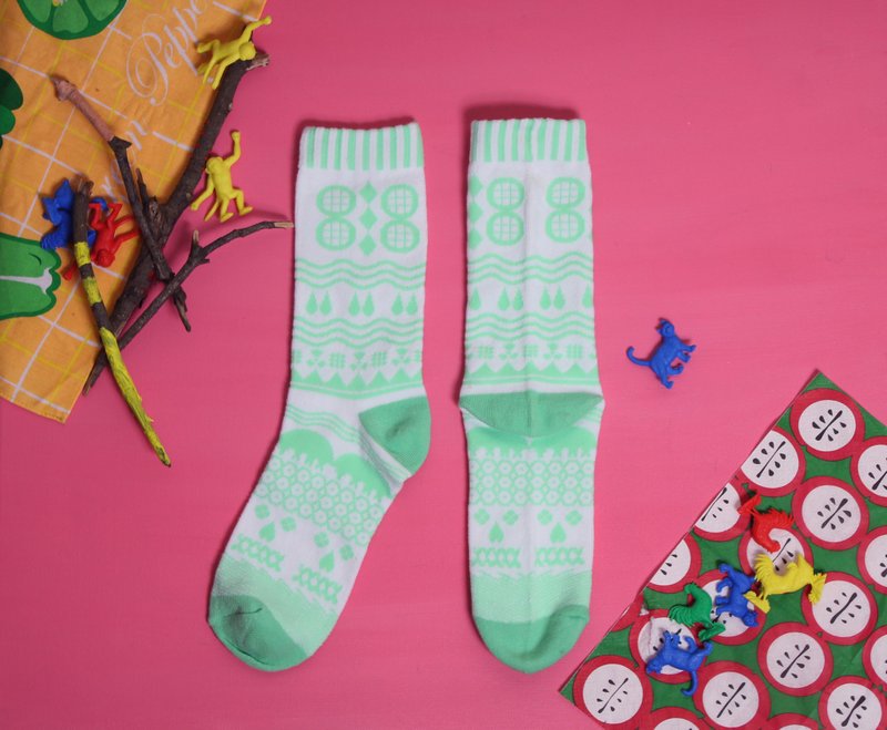 地球只有一个今日反核明日反核 绿 - 袜子 - 棉．麻 绿色