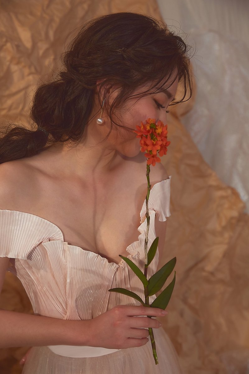 压纹两穿甜美上衣-朝日下的浪花 - 女装上衣 - 其他材质 粉红色