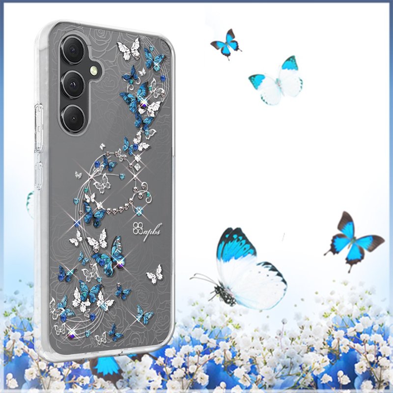 Samsung Galaxy A55/A54/A53/A35 轻薄军规防摔水晶壳-蓝色圆舞曲 - 手机壳/手机套 - 其他材质 多色