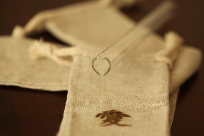 爱心嘴口 玻璃吸管 刻名字口号 情深意重 爱恒久远 精致美丽 独特 - 其他 - 玻璃 透明