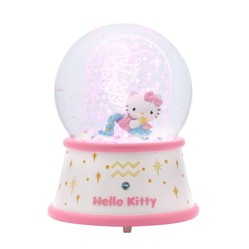 Hello Kitty 水瓶座 水晶球音乐盒 生日 情人节 礼物 - 摆饰 - 玻璃 
