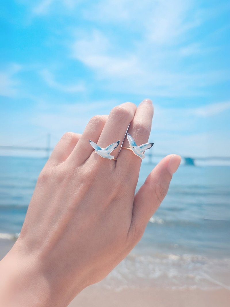 【动物们 No.089】海鸥  . 戒指 - 戒指 - 树脂 