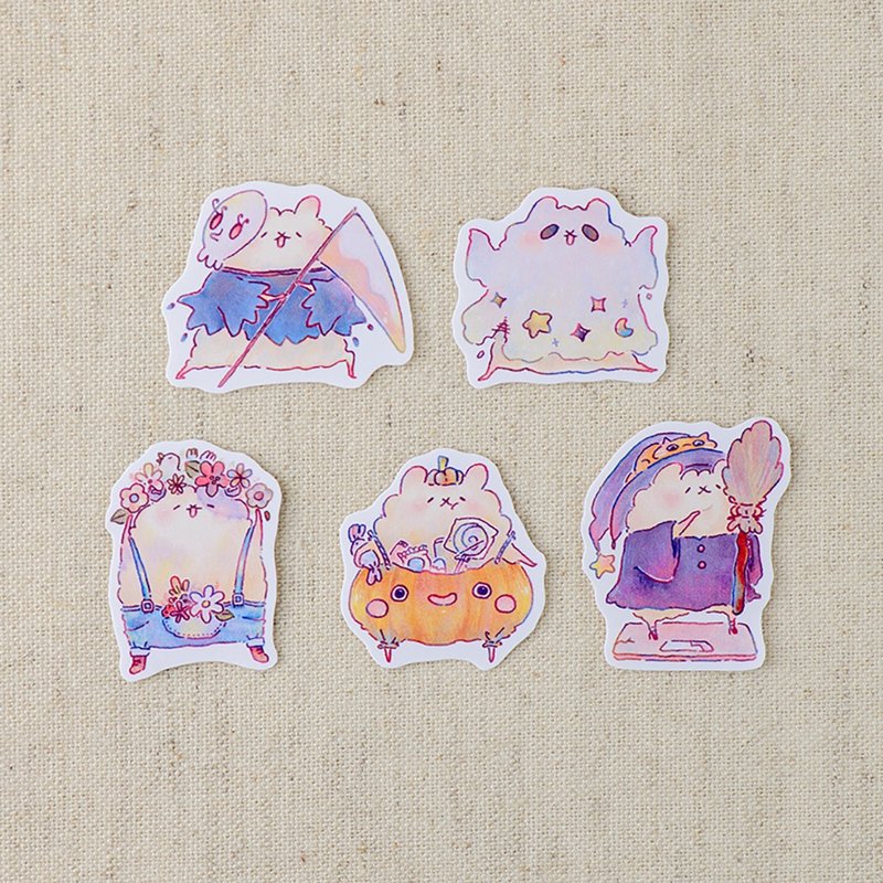 万圣节羊马 雪面纸贴纸 - 贴纸 - 纸 多色