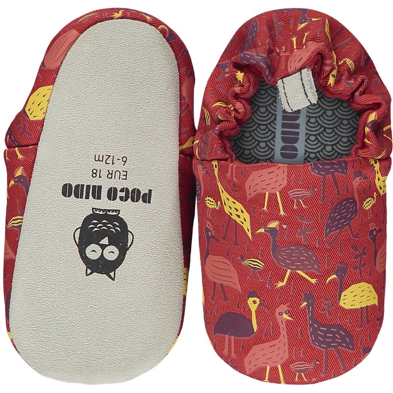 Poco Nido (英国) 婴儿 BB鞋 学行/学步鞋仔 -  澳洲大鸟 红色 - 婴儿鞋 - 棉．麻 