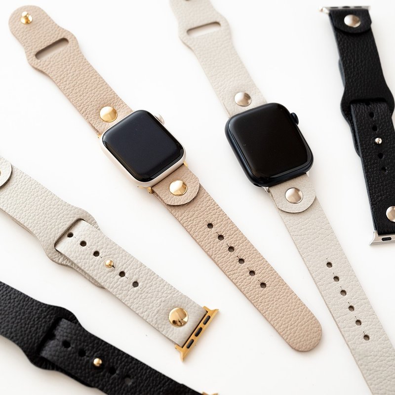 Apple Watch 表带【摔花皮革】真皮无镍简约表带 HS97K - 表带 - 真皮 咖啡色