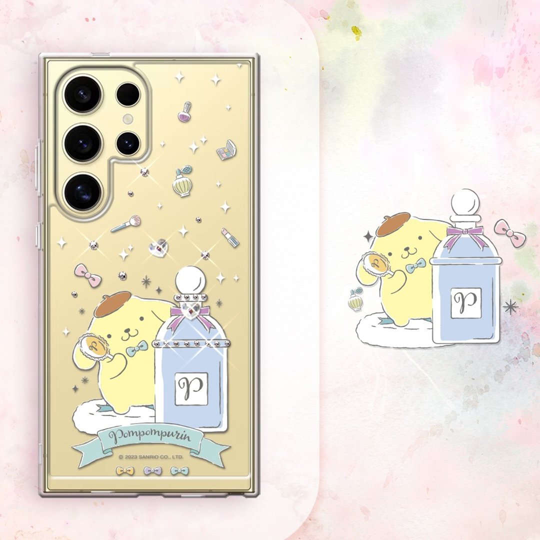 三丽鸥 Samsung Galaxy S系列防震双料水晶彩钻手机壳-香水布丁狗 - 手机壳/手机套 - 其他材质 多色