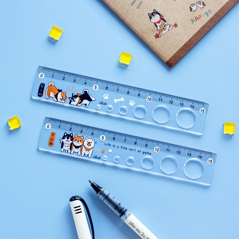 柴之助 / 15cm 塑胶直尺 - 洞洞款 SR-62 - 其他 - 塑料 