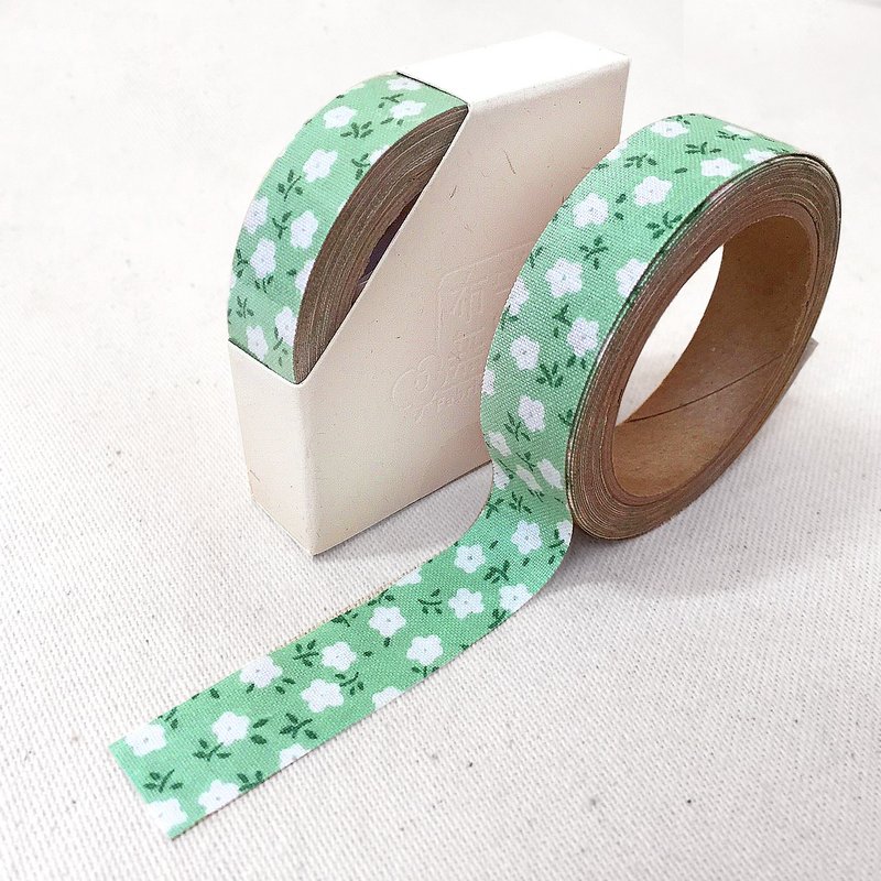 布胶带-春季碎花【棉花糖绿小花】 - 纸胶带 - 棉．麻 绿色