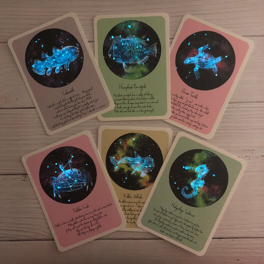 星空明信片套组 (一组6张) (萤光) - 卡片/明信片 - 纸 