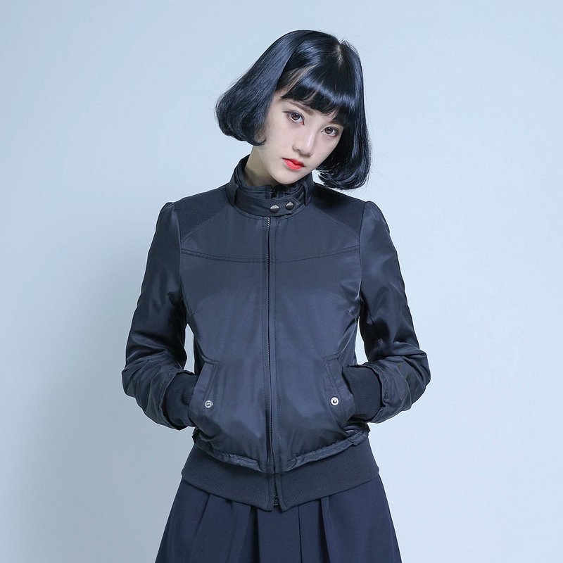 【3/8-3/11限时7折】Laputa 拉普达飞行夹克_6AF201_黑 - 女装休闲/机能外套 - 棉．麻 黑色