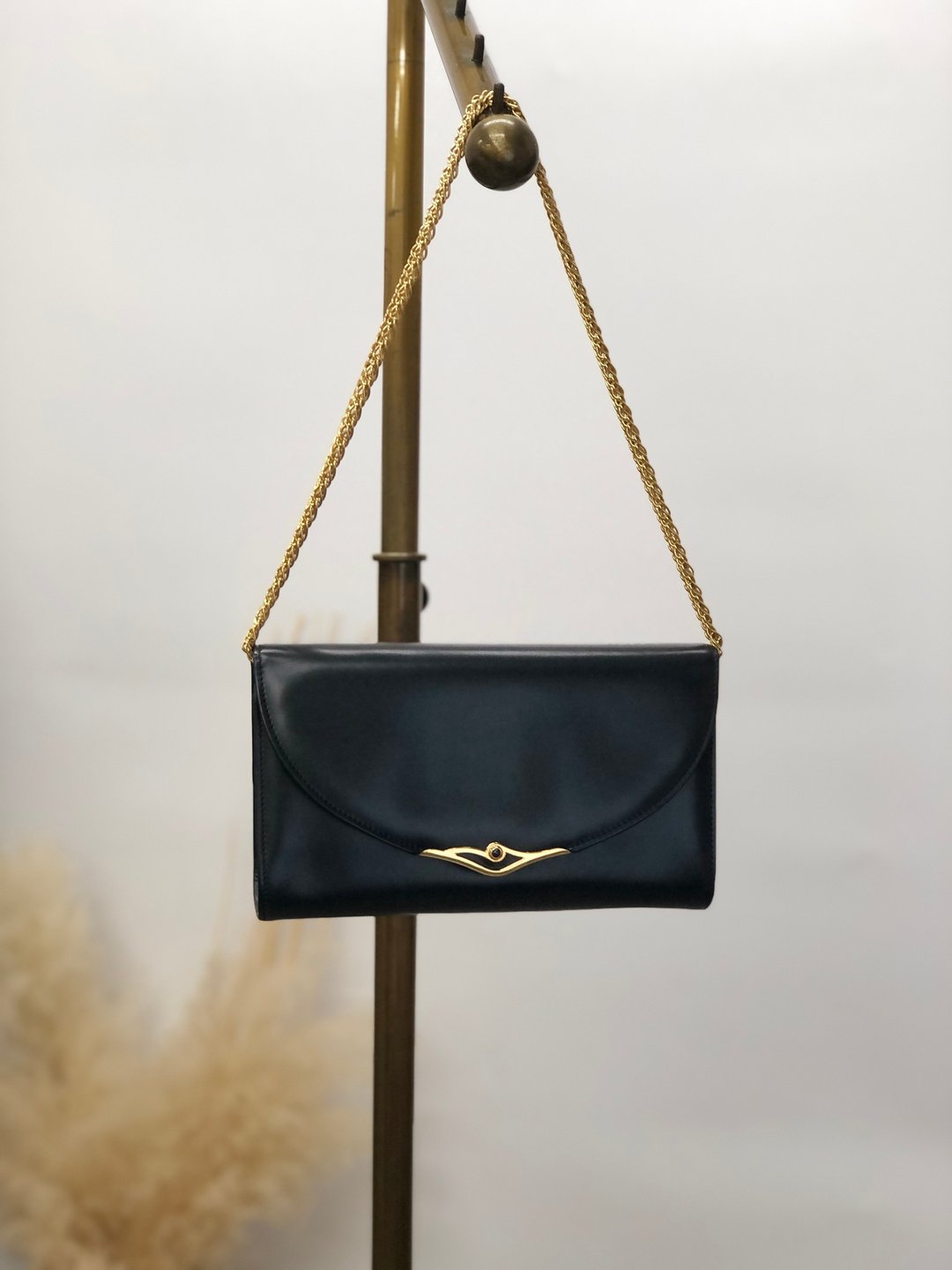 【日本直送，名牌二手包装】Cartier 蓝宝石 Line 单肩包 深海军蓝 皮革链条 单肩旧 5dwg2e - 侧背包/斜挎包 - 真皮 蓝色