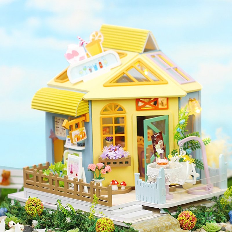 【中型DIY小屋】柠檬手摇│全台唯一总代理High-House袖珍屋 - 木工/竹艺/纸艺 - 木头 黄色