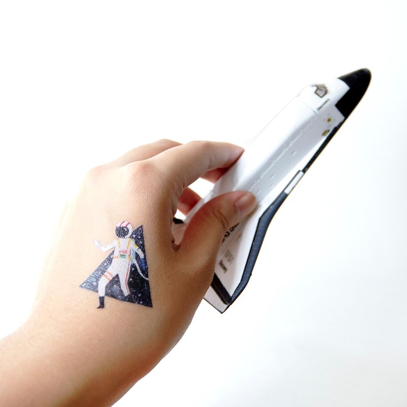 神秘小宇宙纹身贴 // 一套九款  小小太空人 - 纹身贴 - 纸 多色