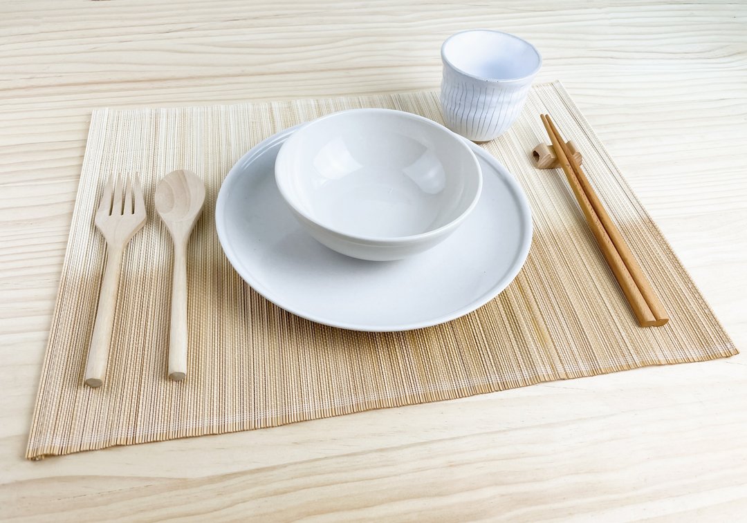 天然染竹制餐垫(茶染) Natural Dye - 餐垫/桌巾 - 竹 咖啡色
