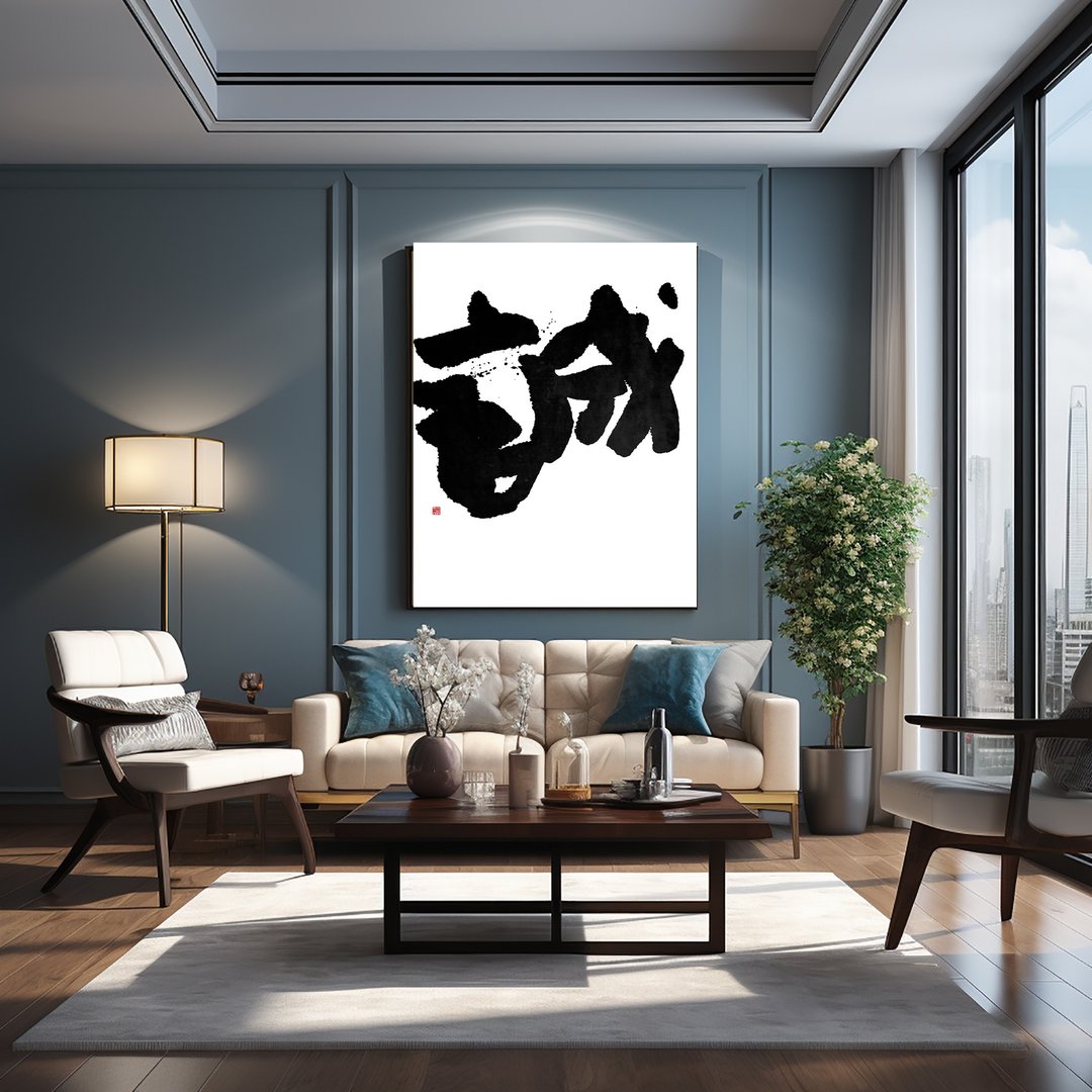 装饰画书法/挂画/民宿布置/室内设计 - 海报/装饰画/版画 - 其他材质 黑色