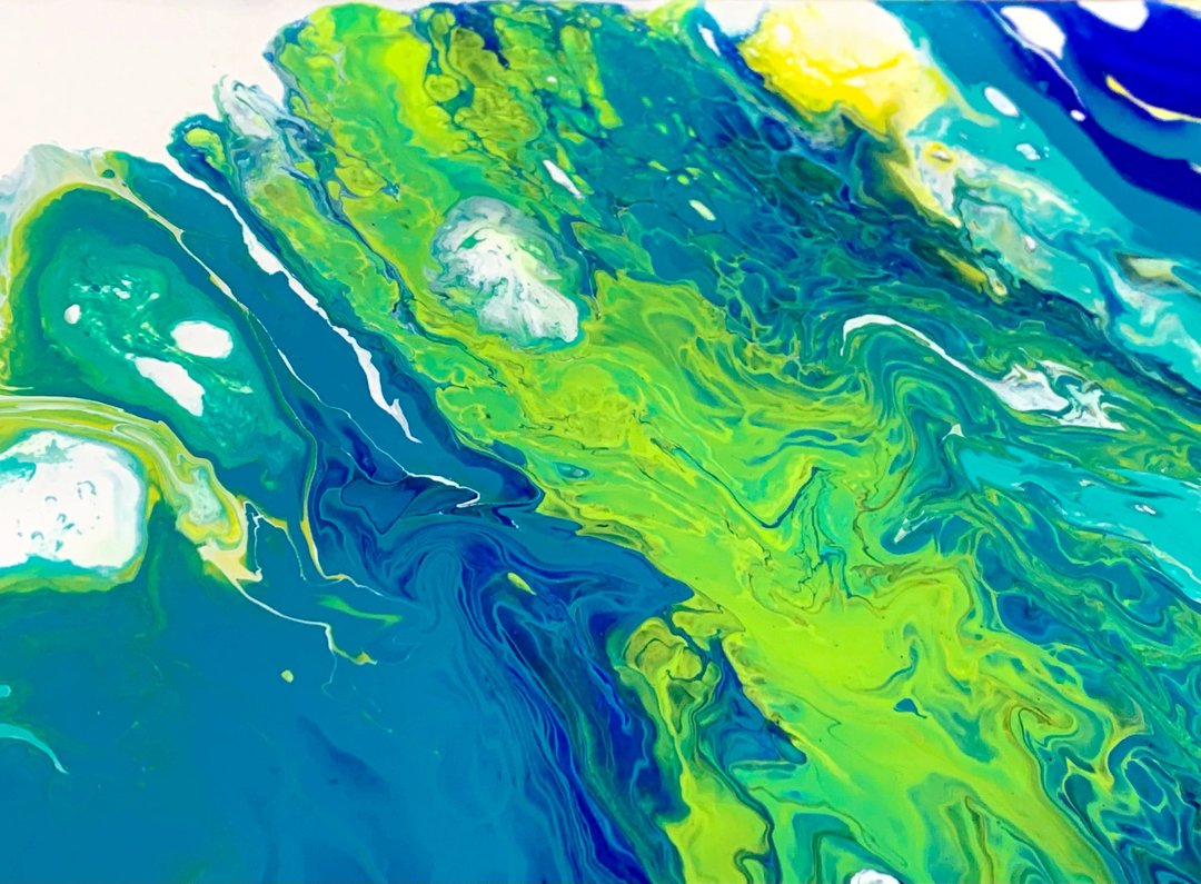 【体验】疗愈压克力流动画/ 一人成团/ 桃园/ 自由手作课程 - 插画/绘画/写字 - 棉 