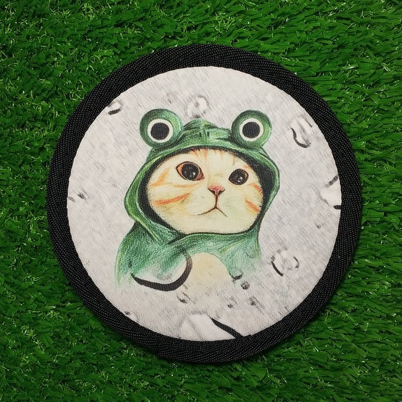3猫小铺-潜水布超吸水杯垫- 青蛙猫 - 杯垫 - 其他人造纤维 