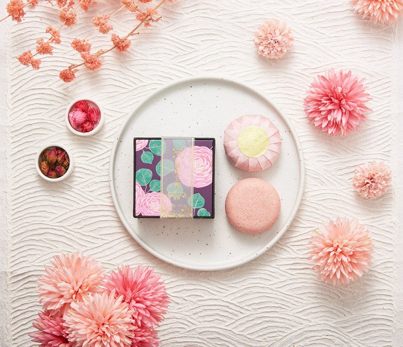 东洋珍萃发饼 . 微玫主义 ( 亮泽修护 ) 【大春炼皂DACHUN】80g - 肥皂/手工皂 - 植物．花 