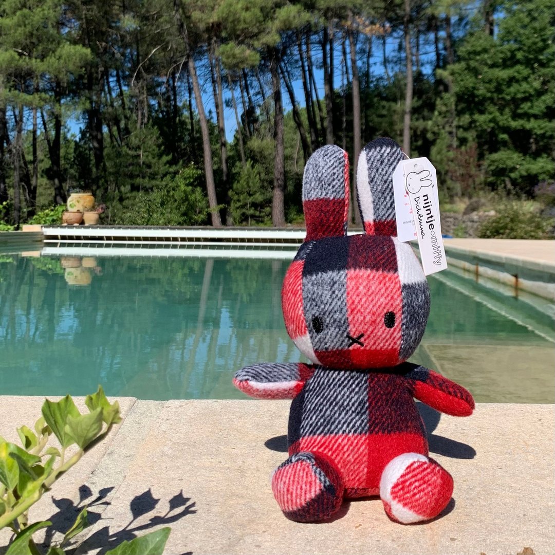 荷兰 Bon Ton Toys | Miffy 米飞兔 格纹娃娃 红色 23cm - 玩偶/公仔 - 其他材质 红色