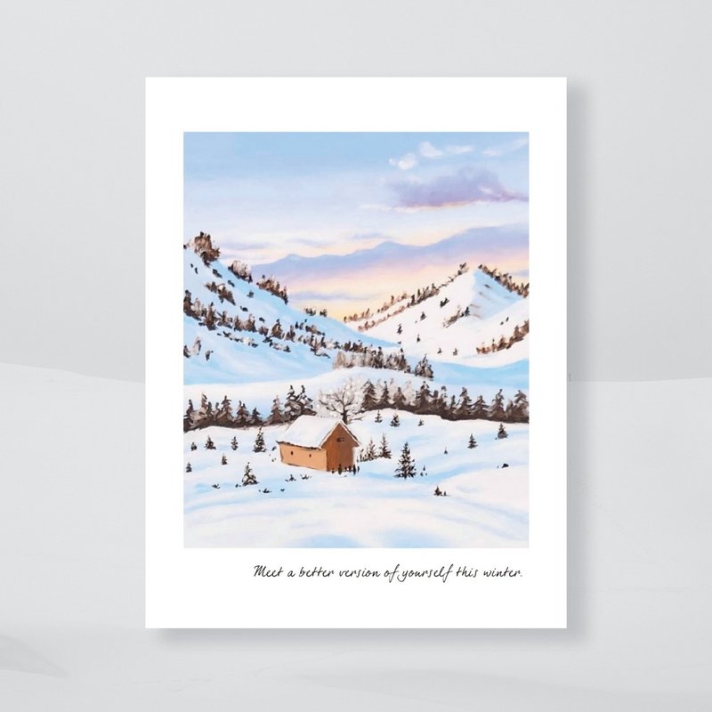 【体验】孵画室│台中画室│零基础绘画│油画棒│雪山 - 插画/绘画/写字 - 纸 