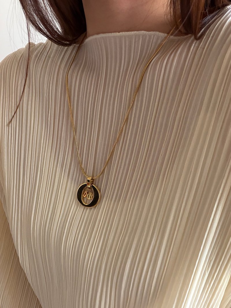 中古正品 Christian Dior 迪奥字母长项链 颈链 毛衣链 - 项链 - 其他金属 金色