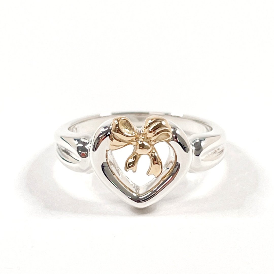 【日本直送 二手美品】蒂芙尼 TIFFANY&Co. 戒指 爱心 缎带 银 925/K18 黄金 - 戒指 - 纯银 银色