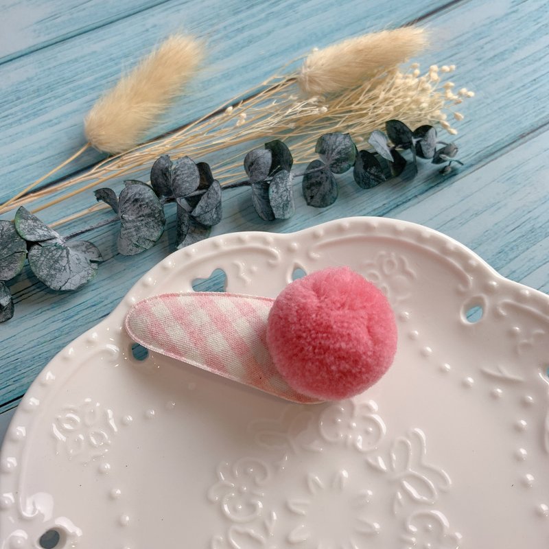 W&C手作 ||甜心球|| 珊瑚粉 红梅 BB夹 - 发饰 - 其他材质 多色