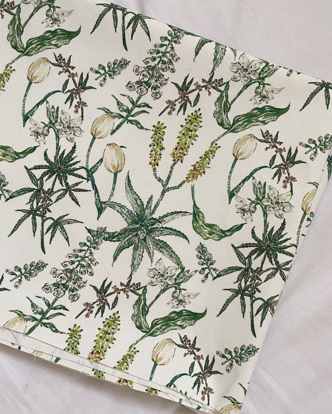荷兰狂想曲 绿 品牌纯棉帆布料 宽幅150cm 每单位30cm - 编织/刺绣/羊毛毡/裁缝 - 棉 绿色
