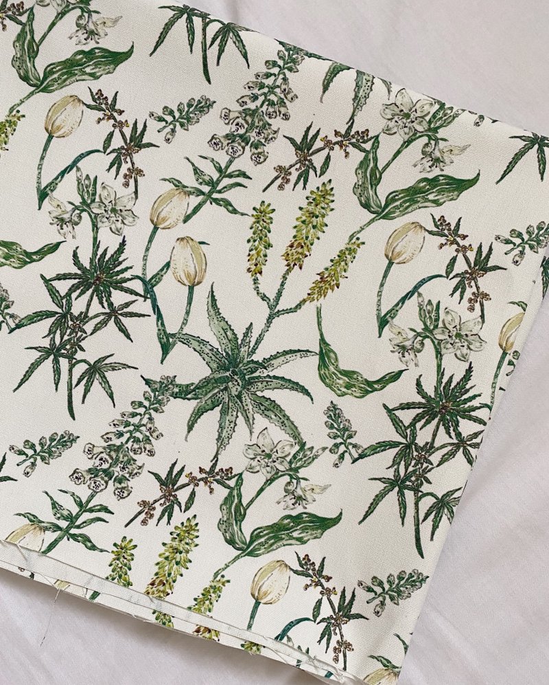 荷兰狂想曲 绿 品牌纯棉帆布料 宽幅150cm 每单位30cm - 编织/刺绣/羊毛毡/裁缝 - 棉．麻 绿色