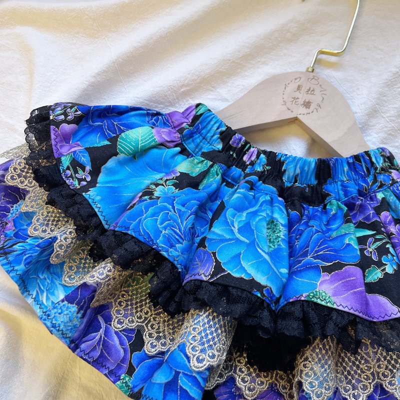 贝拉花绣 摇摇裙摆-婴幼儿儿童-70-120cm可定制-新年-乌托芳华 - 童装裙 - 棉．麻 蓝色