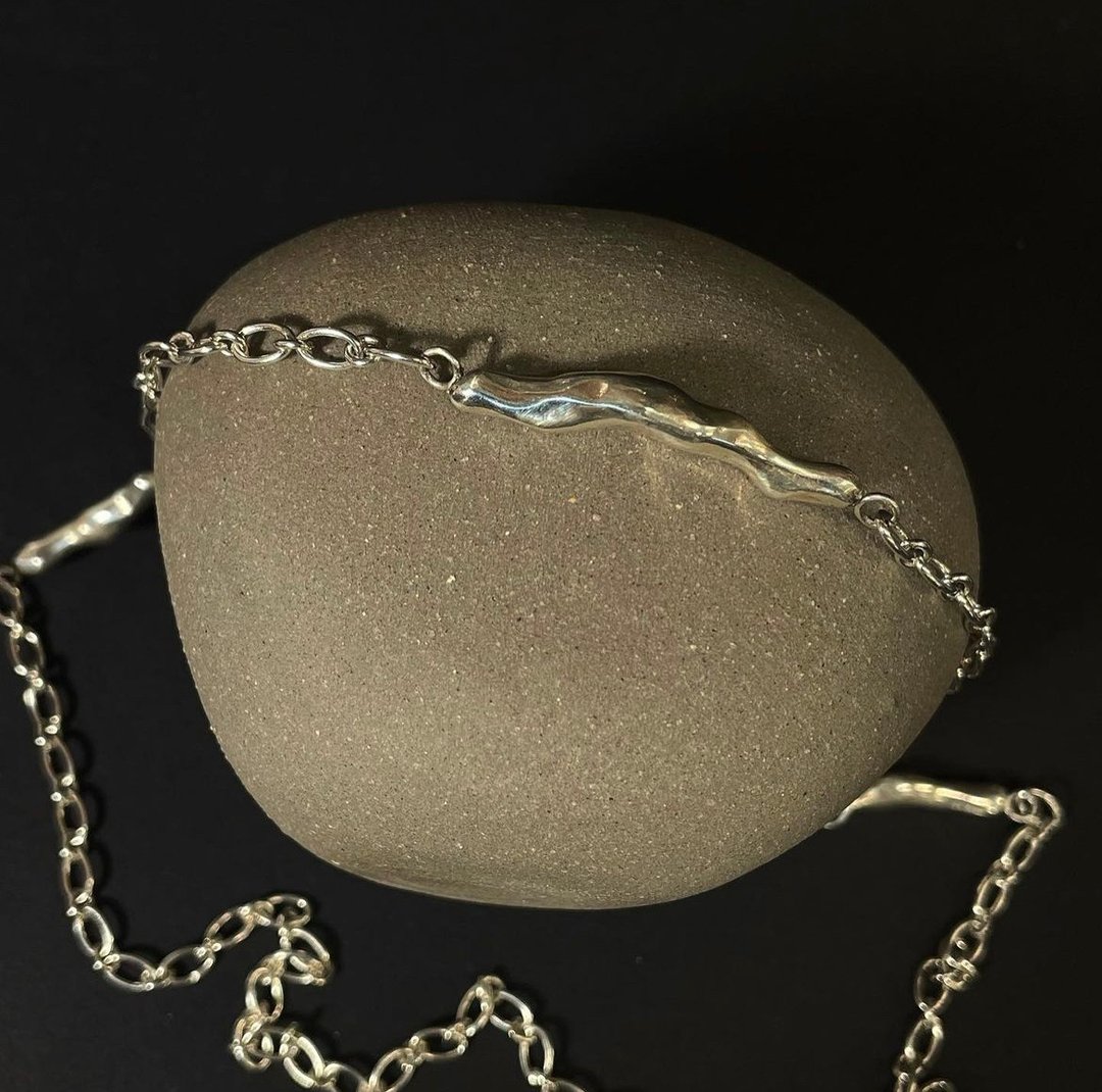 FLOW necklace - 项链 - 银 