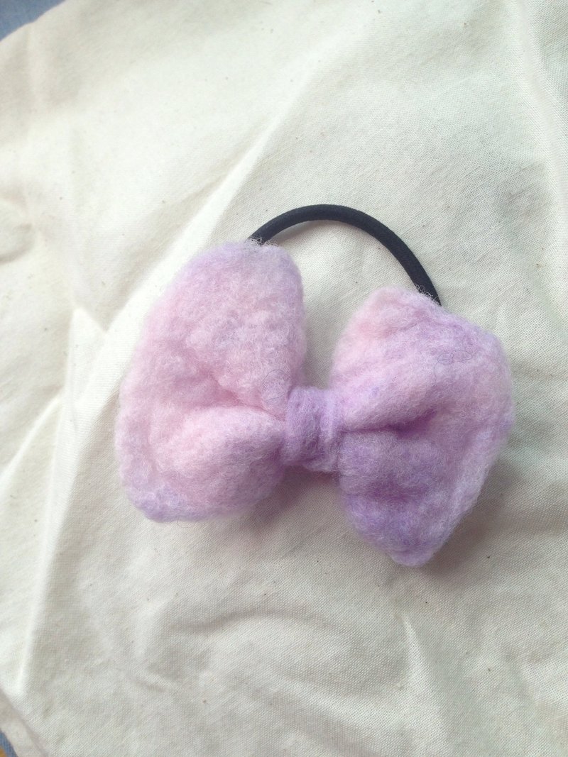 羊毛毡蝴蝶结发饰 - 发饰 - 羊毛 粉红色