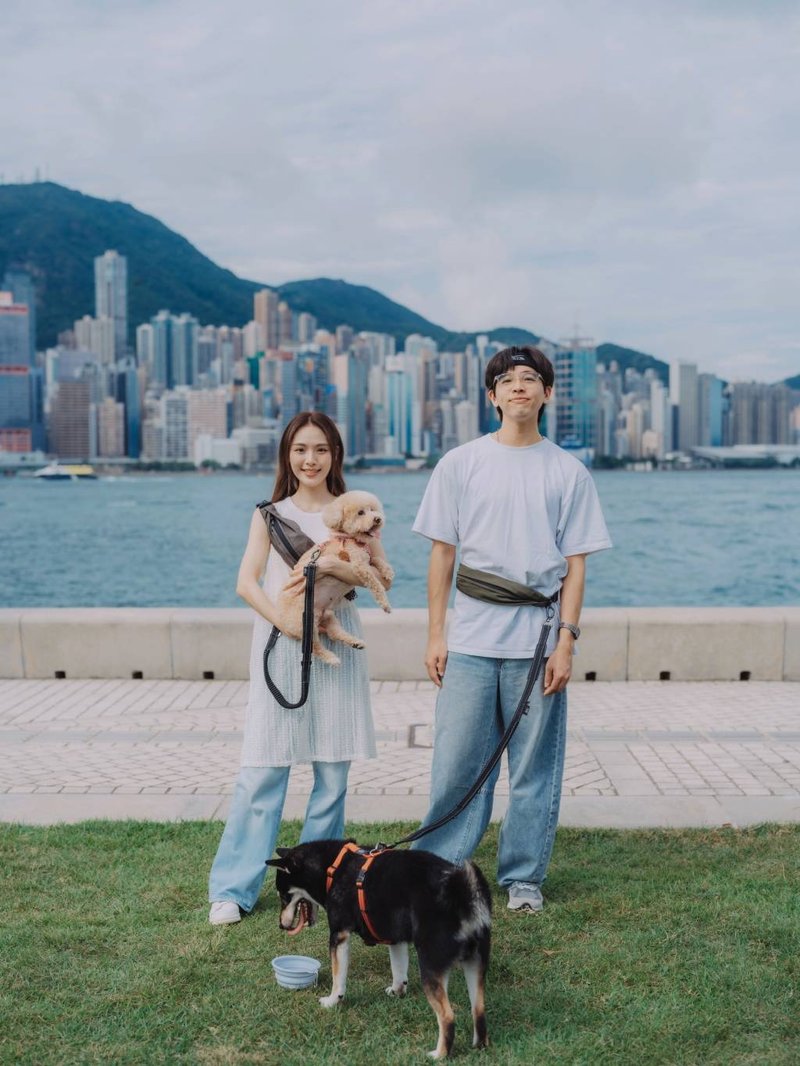 Leslie Multi-functional Dog Leash_多功能储物牵引带_斜背/腰包 - 项圈/牵绳 - 尼龙 