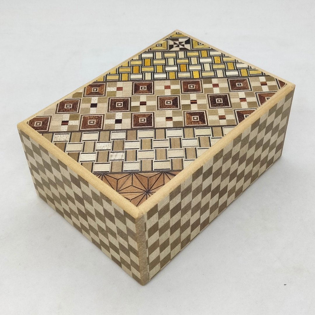 18道机关 4寸秘密箱 小寄木・市松图案 机关木盒 puzzle box by Hiroyuki Oka - 其他 - 木头 