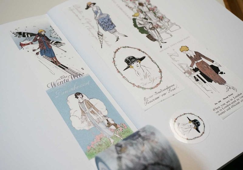 圣诞节 02 / 4cm 女孩纸胶带 。带离型纸 - 纸胶带 - 纸 