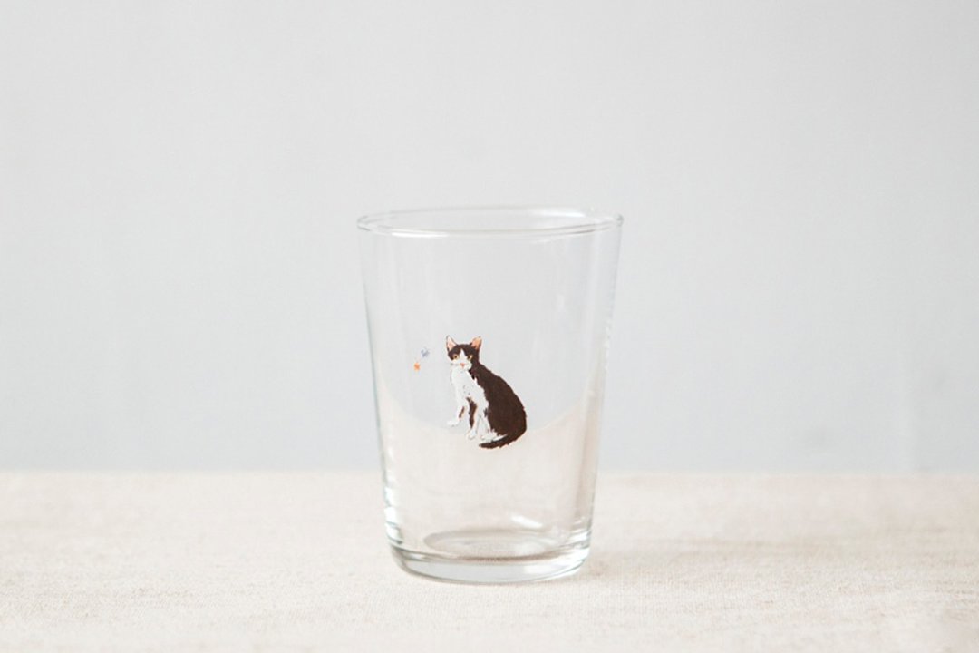 【+t企划】猫狗杯-猫 小茉莉 - 玻璃杯 - 玻璃 透明