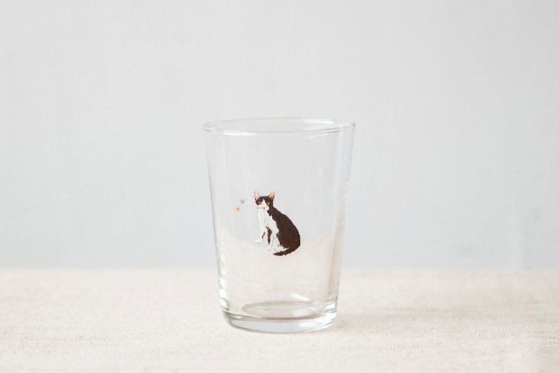 【+t企划】猫狗杯-猫 小茉莉 - 玻璃杯 - 玻璃 透明