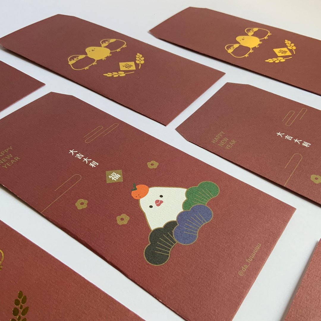 【万用红包袋】大福红包袋|六入组|结婚红包袋|弥月礼包|宝宝红包 - 红包/春联 - 纸 红色