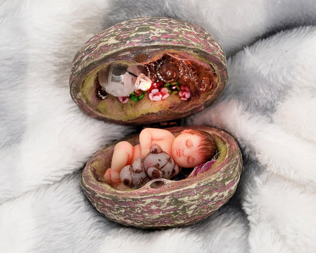 Mini silicone baby doll. silicone dolls mini baby dolls. Christmas Gift Wrapping - 玩偶/公仔 - 硅胶 多色