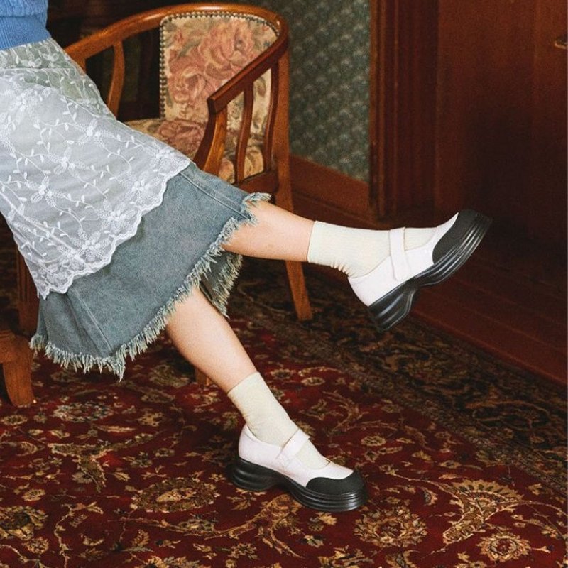 PRE-ORDER SPUR Odree Maryjane Flatform Loafer -UA9023IV - 其他女款皮鞋 - 其他材质 