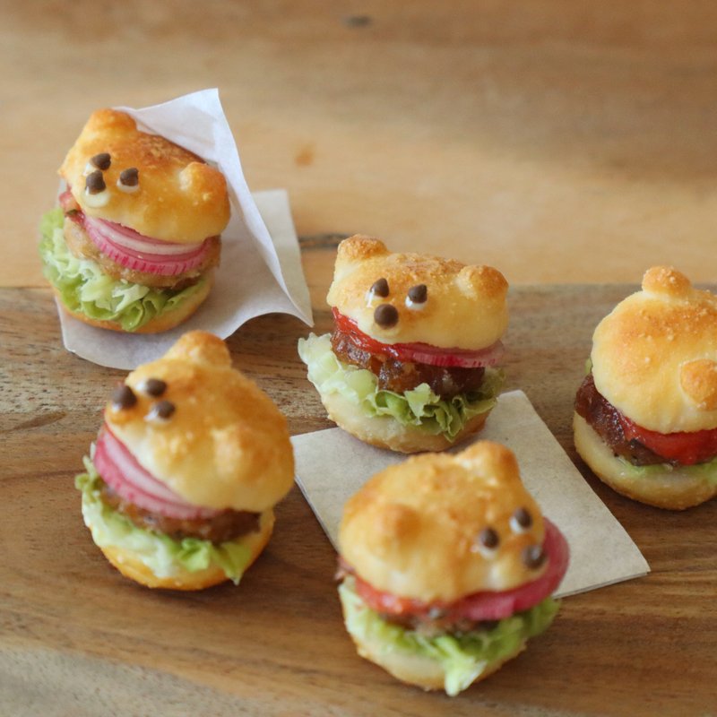 迷你熊汉堡 - 玩偶/公仔 - 粘土 