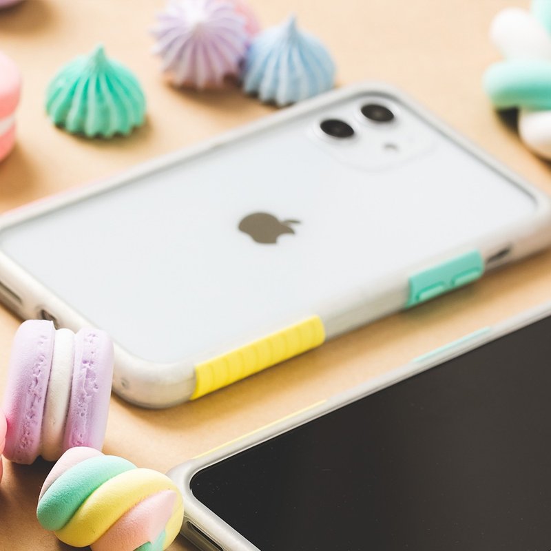 送品牌挂绳 iPhone 12 mini NMD抗污防摔手机壳-马卡龙 - 手机壳/手机套 - 塑料 白色