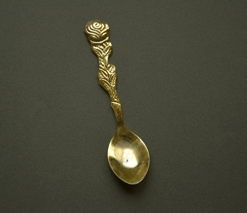 东西德分裂时期 玫瑰金属茶匙 汤匙 - 茶具/茶杯 - 其他金属 金色