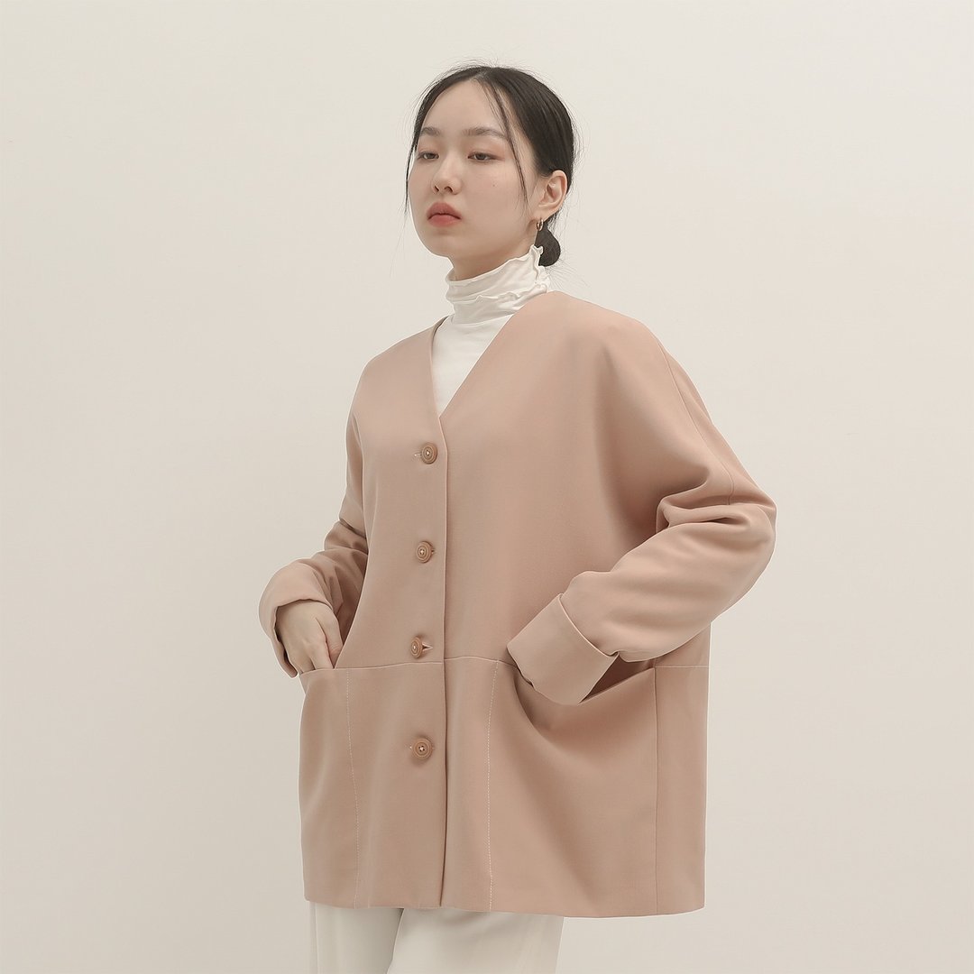 Greenhouse_温室简约外套_23AF302_粉 - 女装休闲/机能外套 - 羊毛 粉红色
