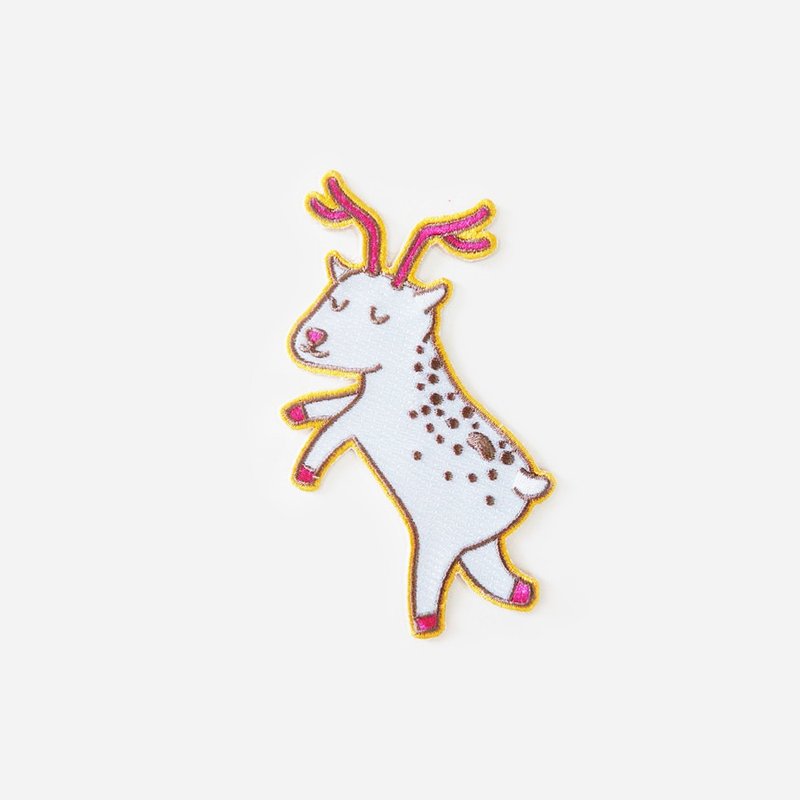 Reindeer Iron On Patch, Cute Embroidery Patch - 其他 - 棉．麻 白色